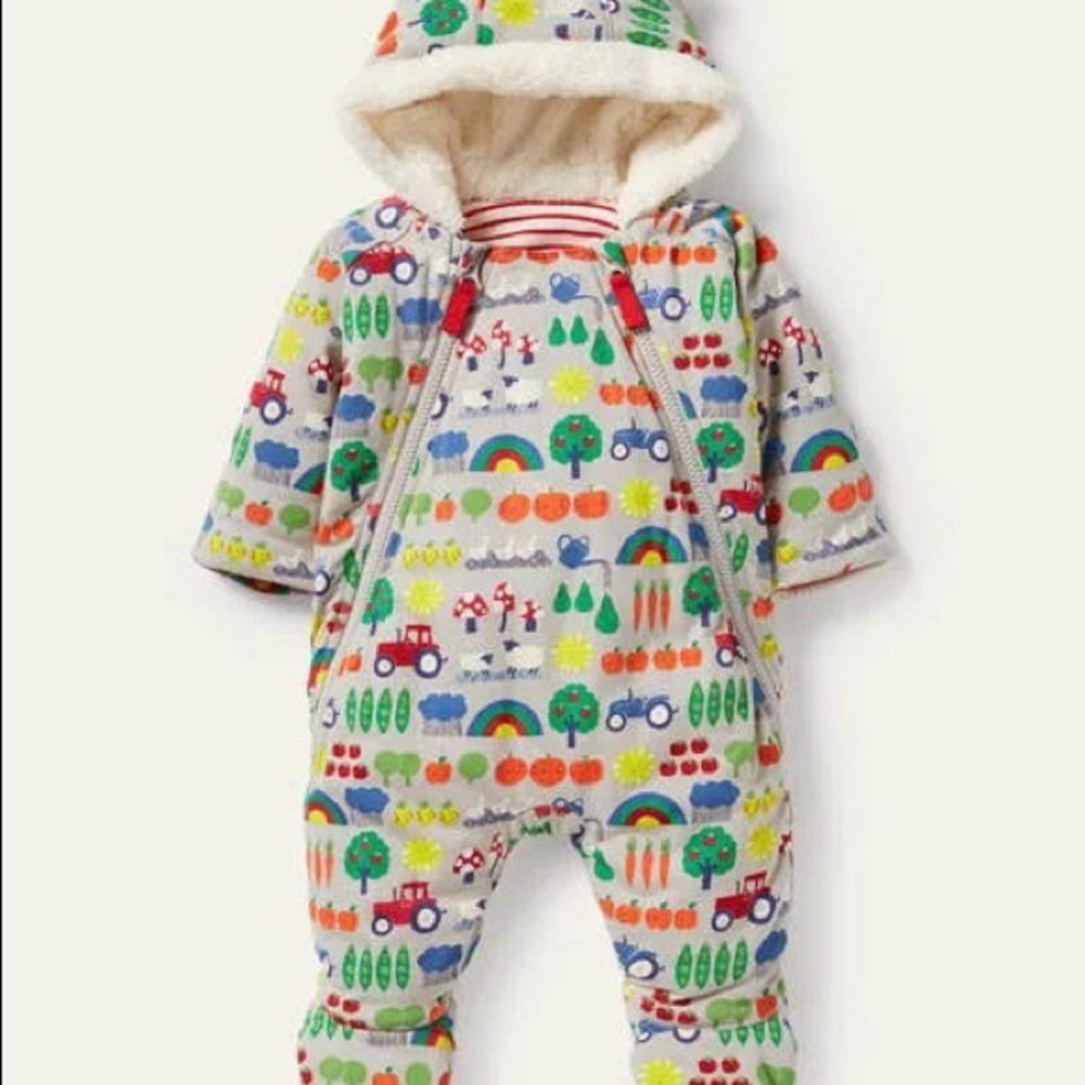 NWT Mini Boden Farm All-in-One 3-6 Months Snowsuit